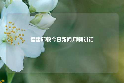 福建邱毅今日新闻,邱毅讲话