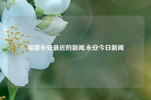 福建永安最近的新闻,永安今日新闻