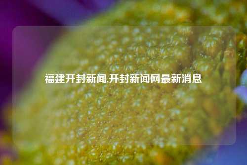 福建开封新闻,开封新闻网最新消息