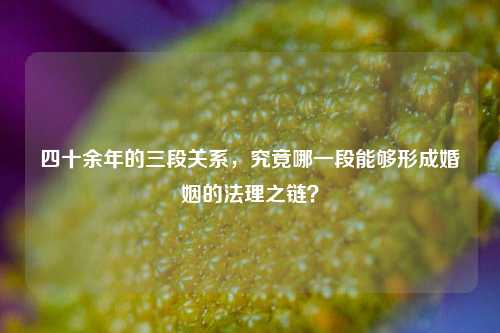 四十余年的三段关系，究竟哪一段能够形成婚姻的法理之链？