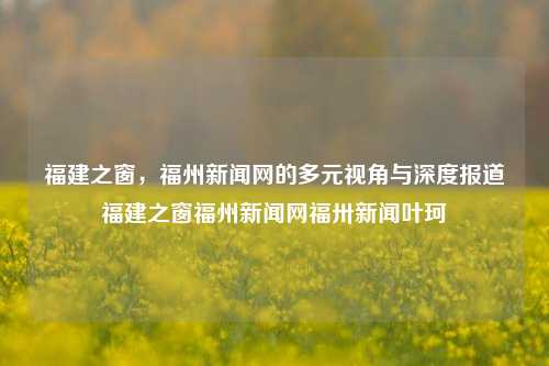 福建之窗，福州新闻网的多元视角与深度报道福建之窗福州新闻网福卅新闻叶珂