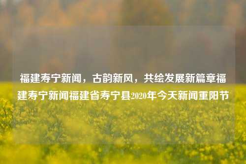 福建寿宁新闻，古韵新风，共绘发展新篇章福建寿宁新闻福建省寿宁县2020年今天新闻重阳节