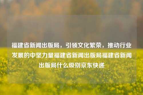 福建省新闻出版局，引领文化繁荣，推动行业发展的中坚力量福建省新闻出版局福建省新闻出版局什么级别京东快递