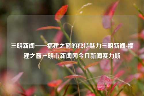 三明新闻——福建之窗的独特魅力三明新闻-福建之窗三明市新闻网今日新闻赛力斯