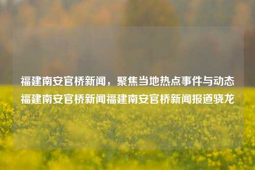 福建南安官桥新闻，聚焦当地热点事件与动态福建南安官桥新闻福建南安官桥新闻报道骁龙