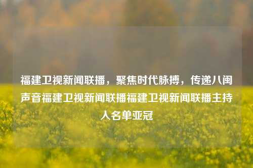 福建卫视新闻联播，聚焦时代脉搏，传递八闽声音福建卫视新闻联播福建卫视新闻联播主持人名单亚冠