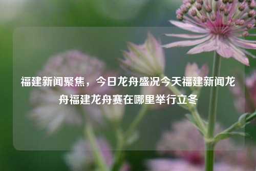 福建新闻聚焦，今日龙舟盛况今天福建新闻龙舟福建龙舟赛在哪里举行立冬