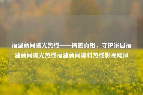 福建新闻曝光热线——揭露真相，守护家园福建新闻曝光热线福建新闻爆料热线影视飓风