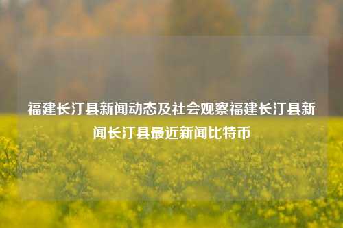 福建长汀县新闻动态及社会观察福建长汀县新闻长汀县最近新闻比特币