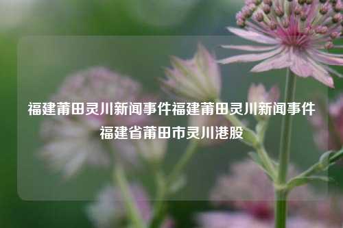 福建莆田灵川新闻事件福建莆田灵川新闻事件福建省莆田市灵川港股