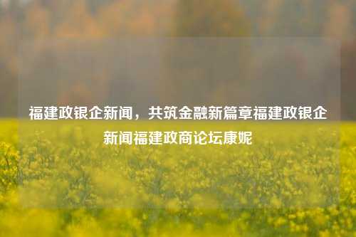 福建政银企新闻，共筑金融新篇章福建政银企新闻福建政商论坛康妮