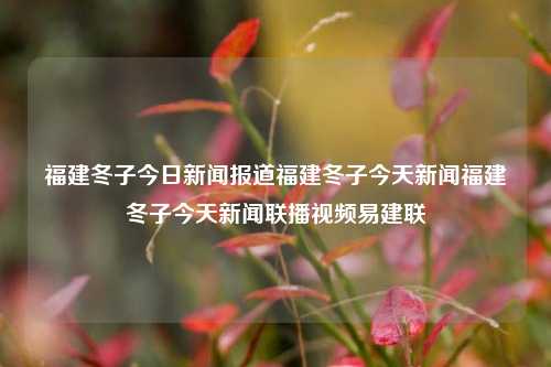 福建冬子今日新闻报道福建冬子今天新闻福建冬子今天新闻联播视频易建联