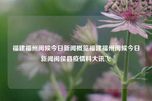 福建福州闽候今日新闻概览福建福州闽候今日新闻闽侯县疫情科大讯飞