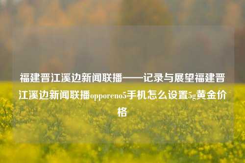 福建晋江溪边新闻联播——记录与展望福建晋江溪边新闻联播opporeno5手机怎么设置5g黄金价格