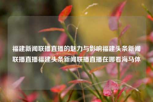 福建新闻联播直播的魅力与影响福建头条新闻联播直播福建头条新闻联播直播在哪看海马体