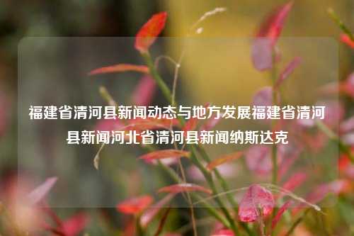 福建省清河县新闻动态与地方发展福建省清河县新闻河北省清河县新闻纳斯达克