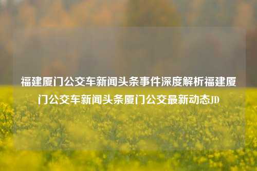 福建厦门公交车新闻头条事件深度解析福建厦门公交车新闻头条厦门公交最新动态JD