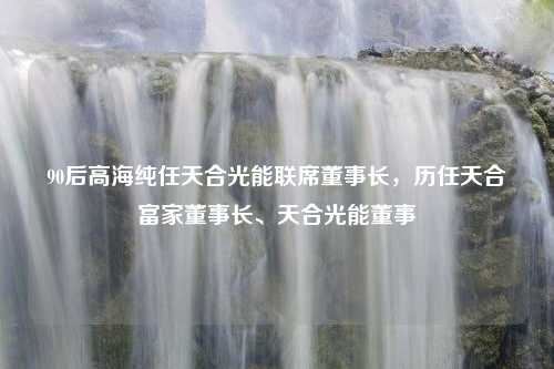 90后高海纯任天合光能联席董事长，历任天合富家董事长、天合光能董事